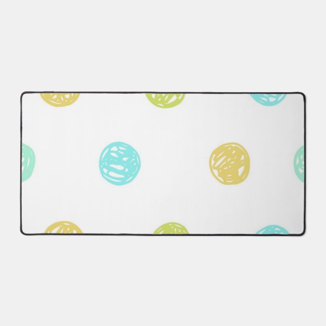 Polka dot pattern desk mat (Front)