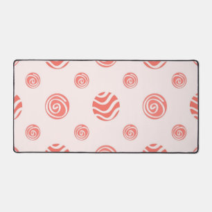 Polka dot pattern desk mat