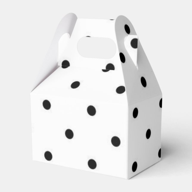 Polka dot pattern favour box (Front Side)