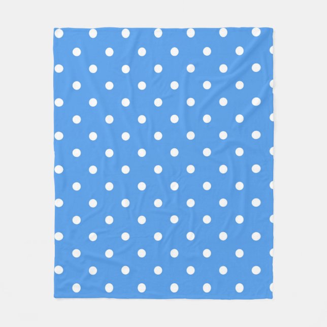 Polka dot pattern fleece blanket (Front)
