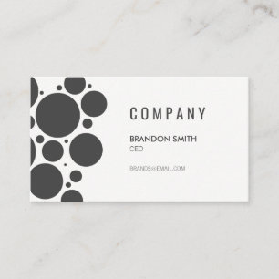 Polka Dot Pattern / Grey Business Card