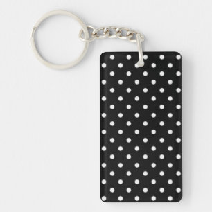 Polka dot pattern key ring