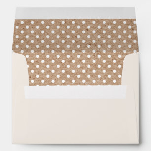 Polka Dot Pattern Kraft Paper Bridal Shower Envelopes