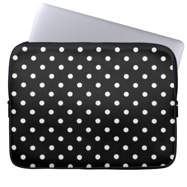 Polka dot pattern laptop sleeve (Front)