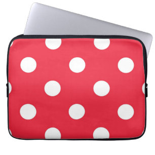 Polka dot pattern laptop sleeve