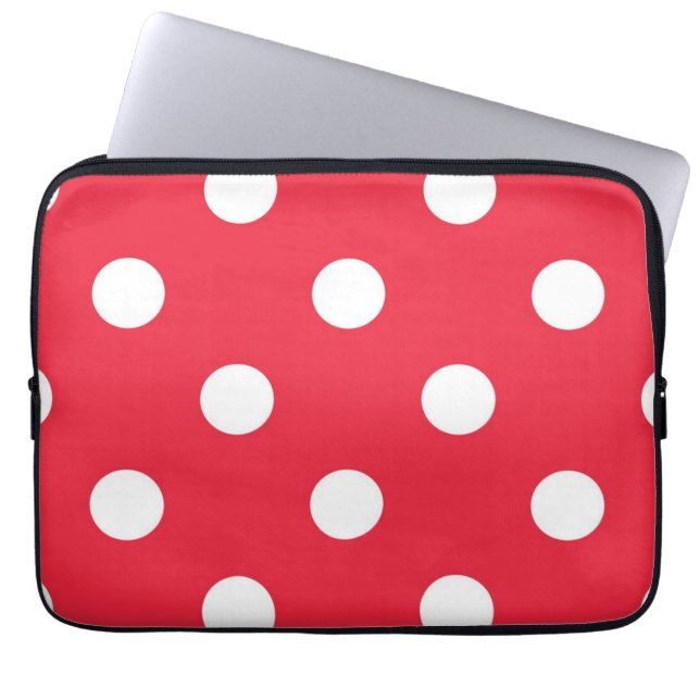 Polka dot pattern laptop sleeve (Front)