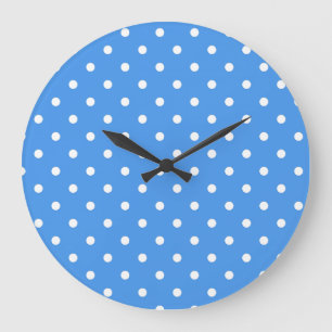 Polka dot pattern large clock