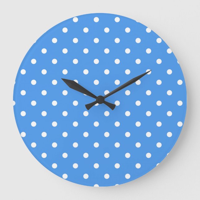 Polka dot pattern large clock (Front)