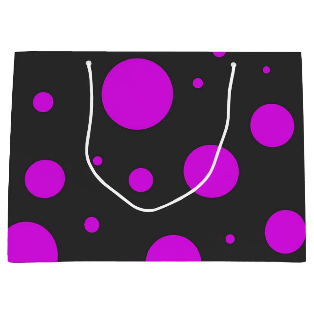 Polka dot pattern large gift bag (Front)