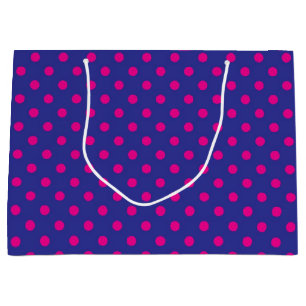 Polka dot pattern large gift bag