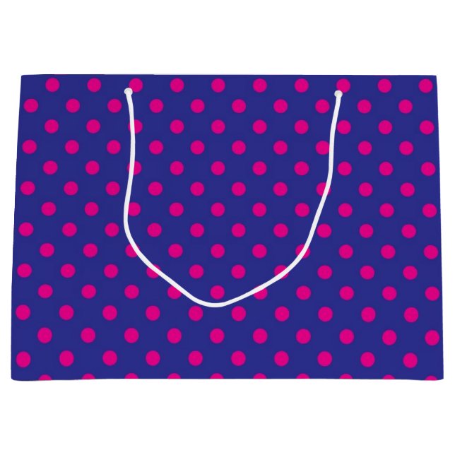 Polka dot pattern large gift bag (Front)