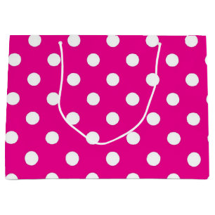 Polka dot pattern large gift bag