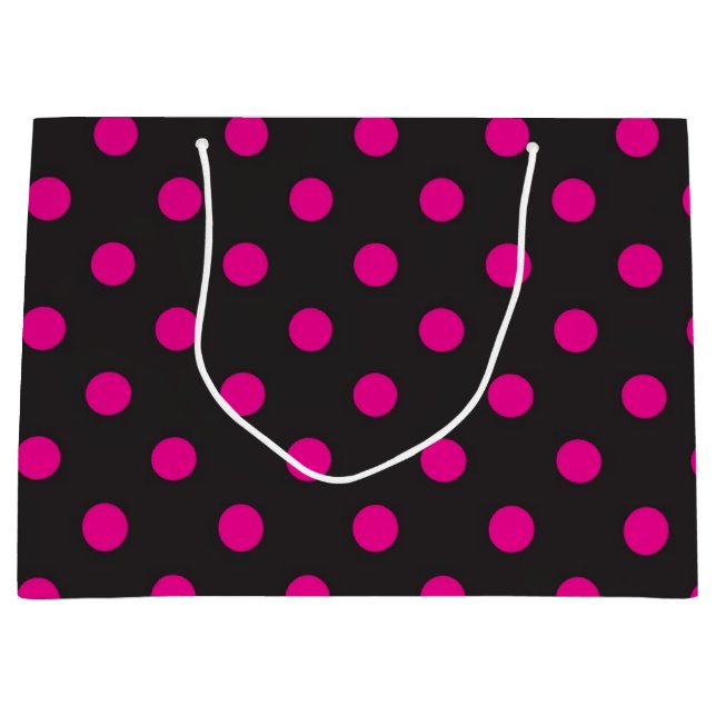 Polka dot pattern large gift bag (Front)