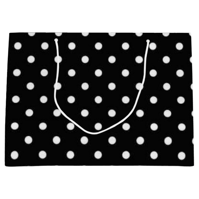 Polka dot pattern large gift bag (Front)