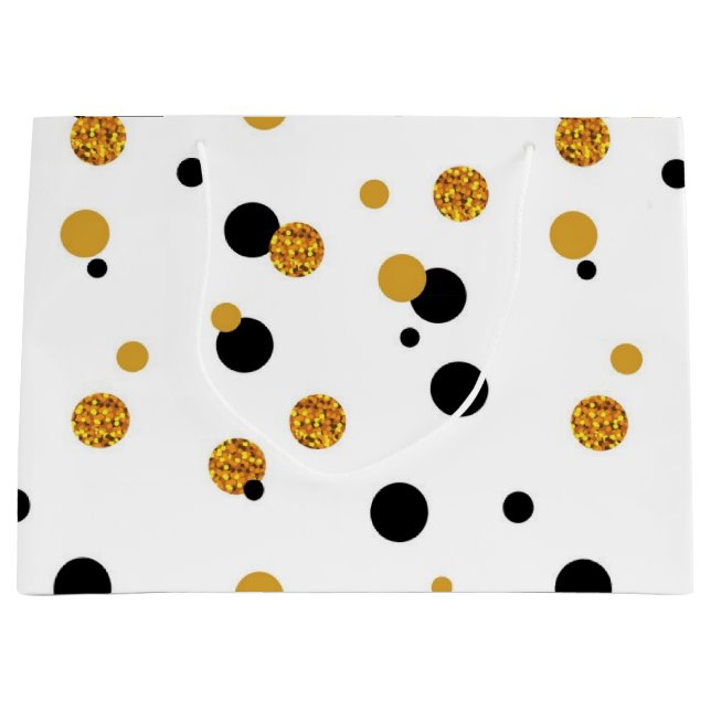 Polka dot pattern large gift bag (Front)