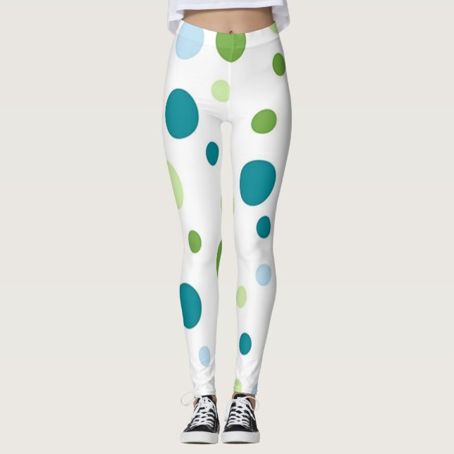 Polka dot pattern leggings (Front)