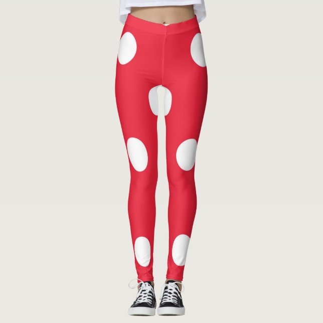 Polka dot pattern leggings (Front)