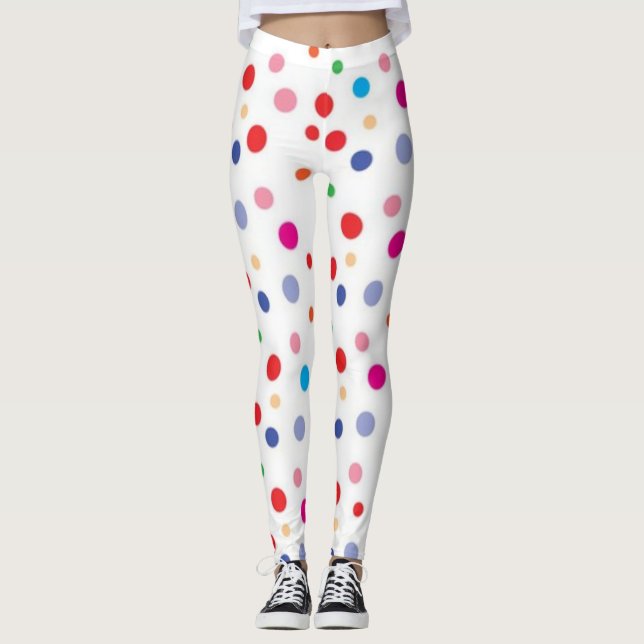 Polka dot pattern leggings (Front)