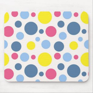 Polka dot pattern mouse pad