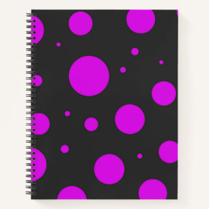 Polka dot pattern notebook