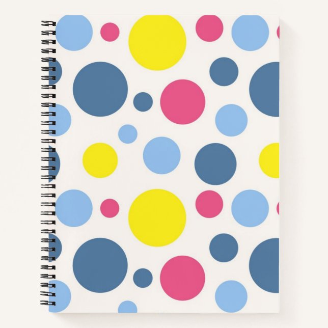 Polka dot pattern notebook (Front)