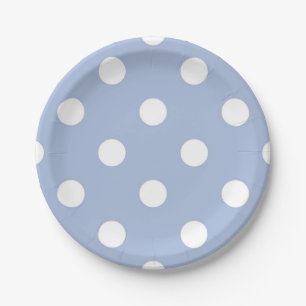Polka dot pattern paper plate
