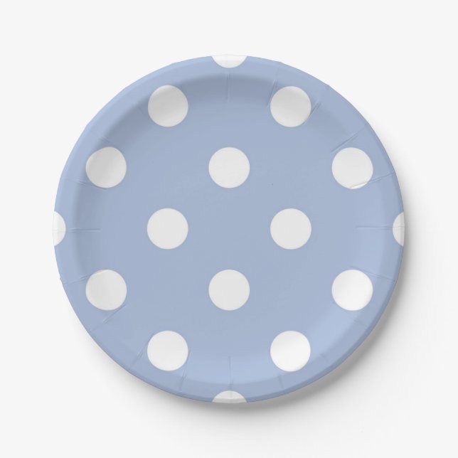 Polka dot pattern paper plate (Front)