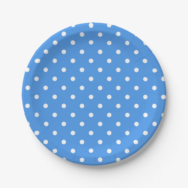 Polka dot pattern paper plate (Front)
