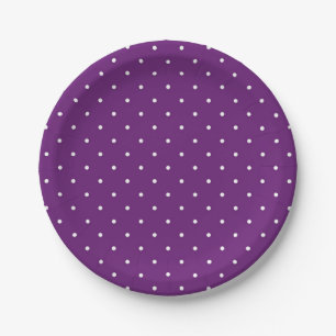 Polka dot pattern paper plate
