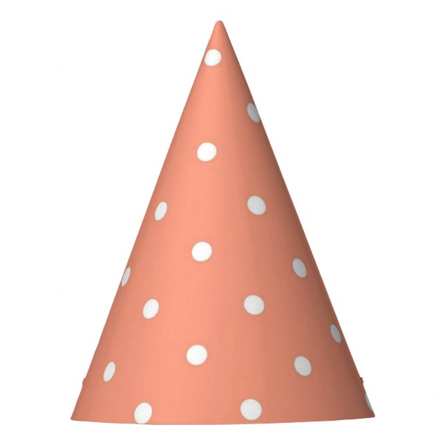 Polka dot pattern party hat (Front)