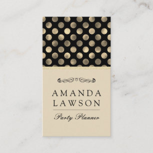 Polka Dot Pattern Party Planner Appointment Card