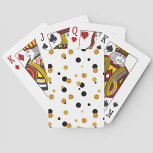 Polka dot pattern playing cards