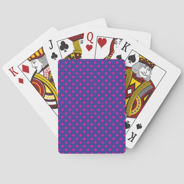 Polka dot pattern playing cards (Back)