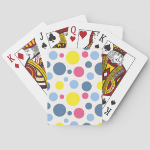 Polka dot pattern playing cards