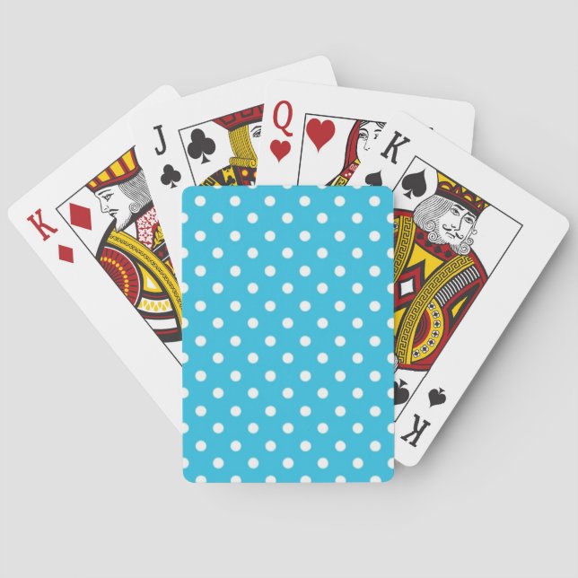 Polka dot pattern playing cards (Back)