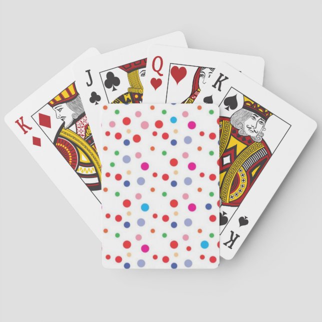 Polka dot pattern playing cards (Back)