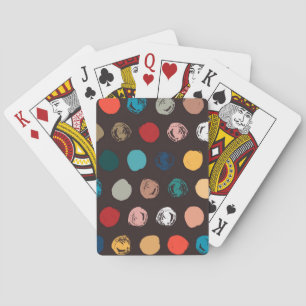 Polka dot pattern playing cards