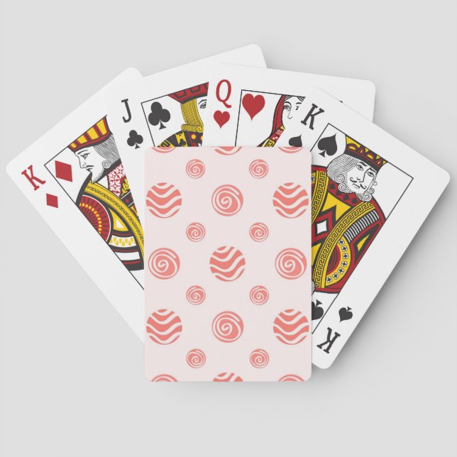Polka dot pattern playing cards (Back)