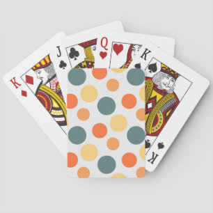 Polka dot pattern playing cards