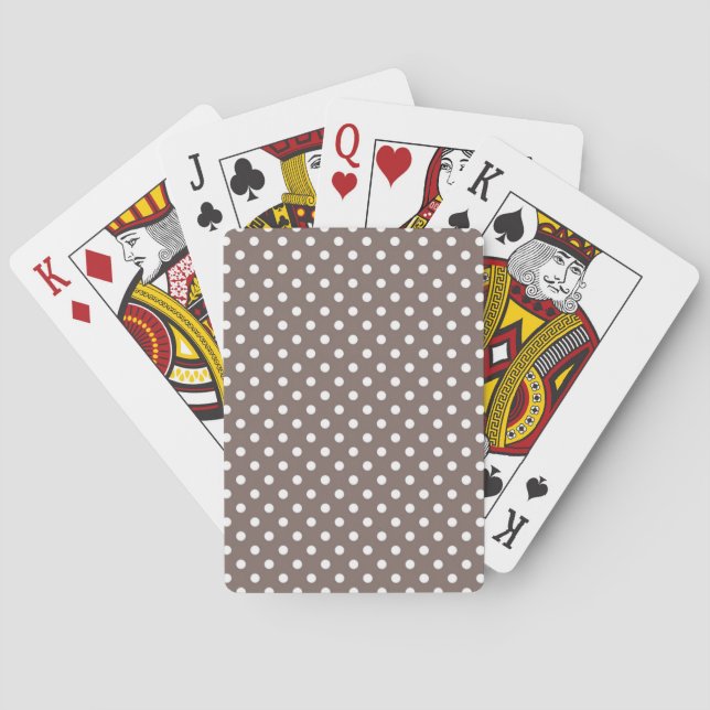 Polka dot pattern playing cards (Back)