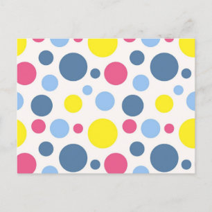 Polka dot pattern postcard