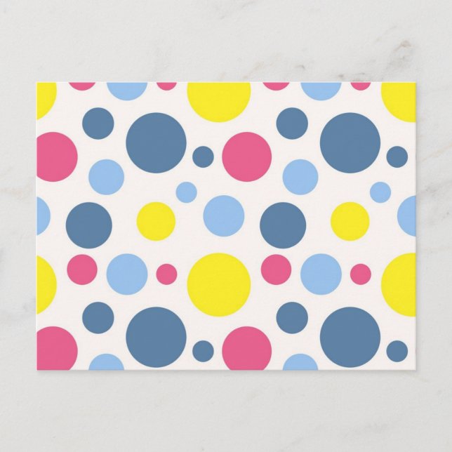 Polka dot pattern postcard (Front)