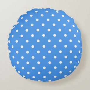 Polka dot pattern round cushion