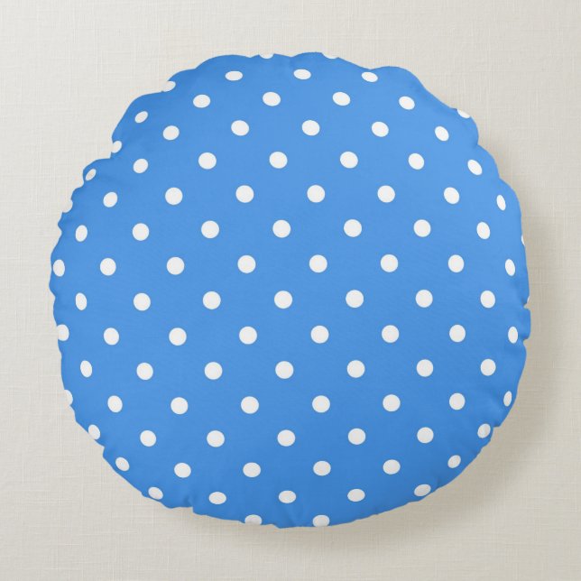 Polka dot pattern round cushion (Front)