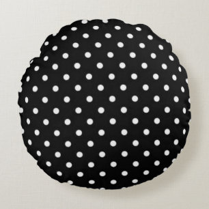 Polka dot pattern round cushion