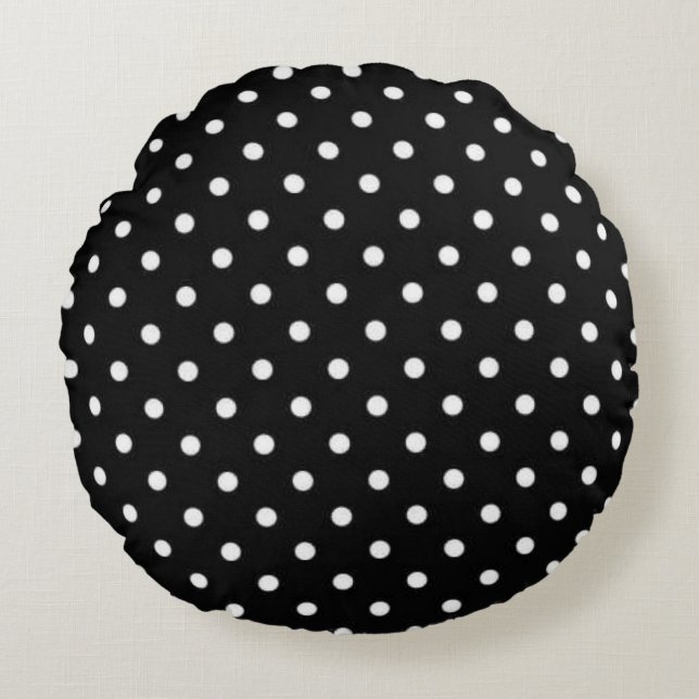 Polka dot pattern round cushion (Front)