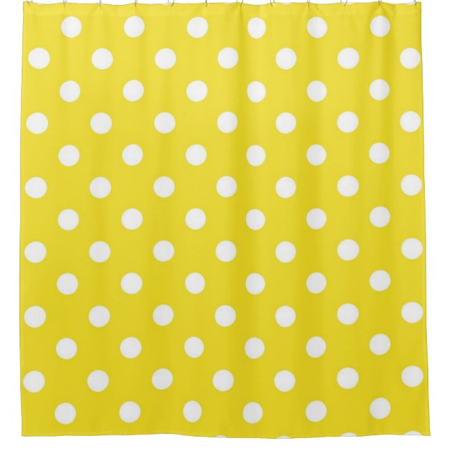 Polka dot pattern shower curtain (Front)