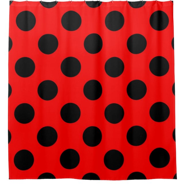 Polka dot pattern shower curtain (Front)
