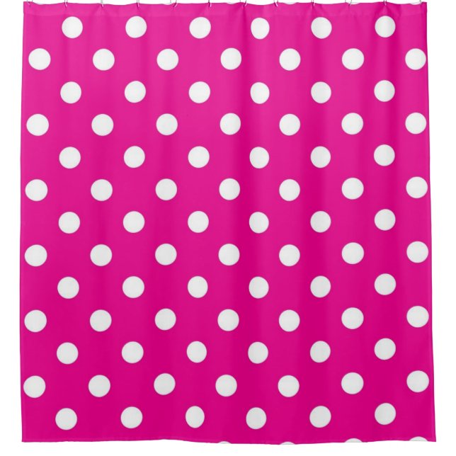 Polka dot pattern shower curtain (Front)