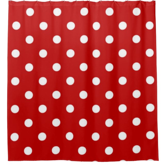 Polka dot pattern shower curtain (Front)